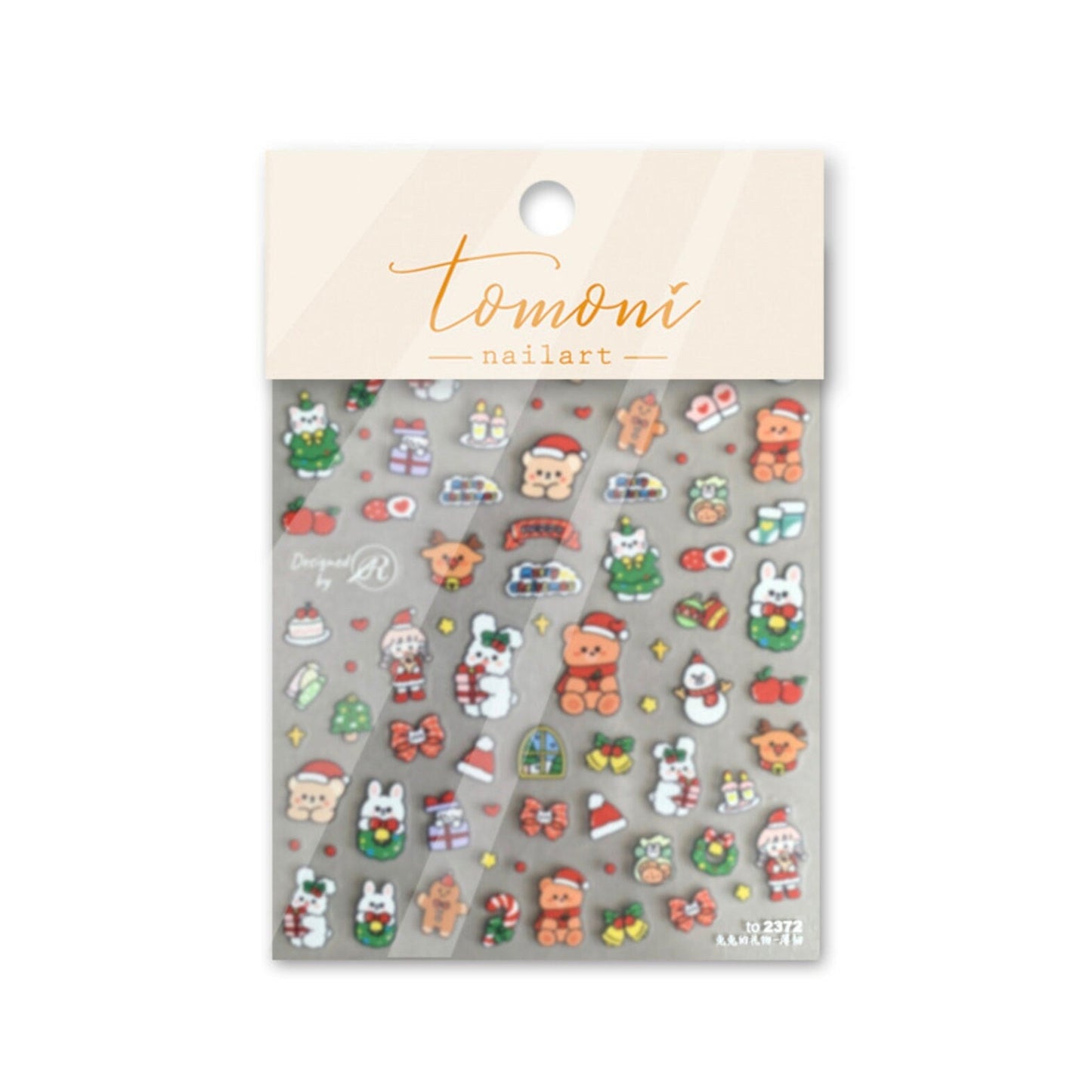 Cute Christmas Themed Nail Art Stickers