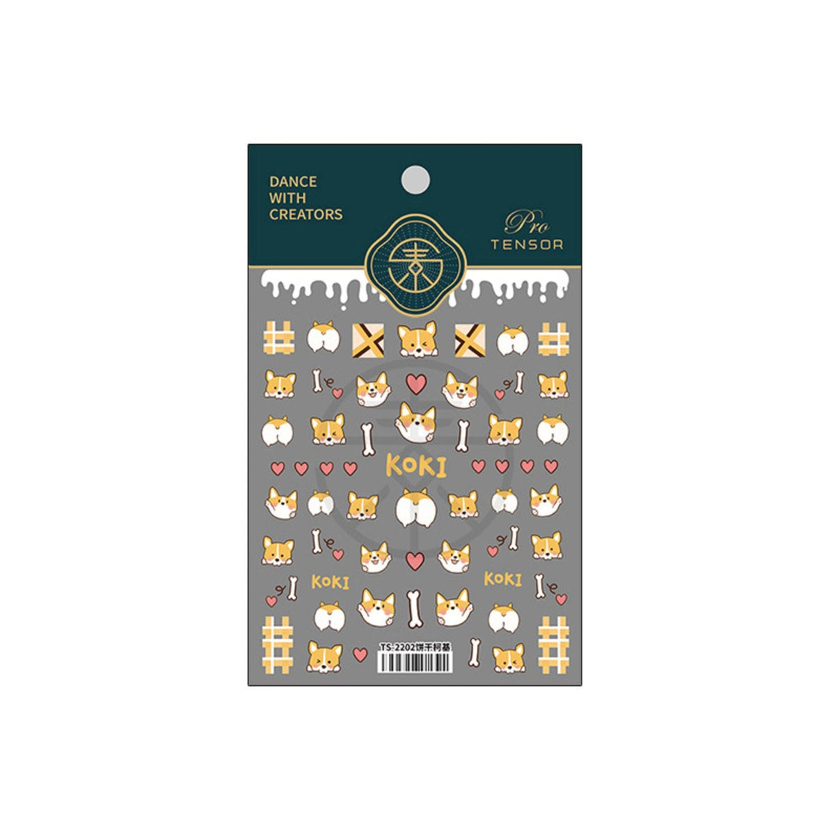 Cute Corgi Themed Nail Art Stickers (TS-2202, TS-2203)