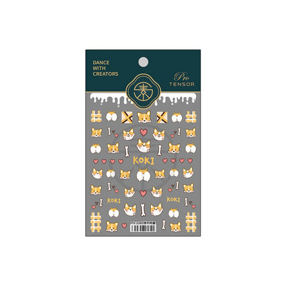 Cute Corgi Themed Nail Art Stickers (TS-2202, TS-2203)
