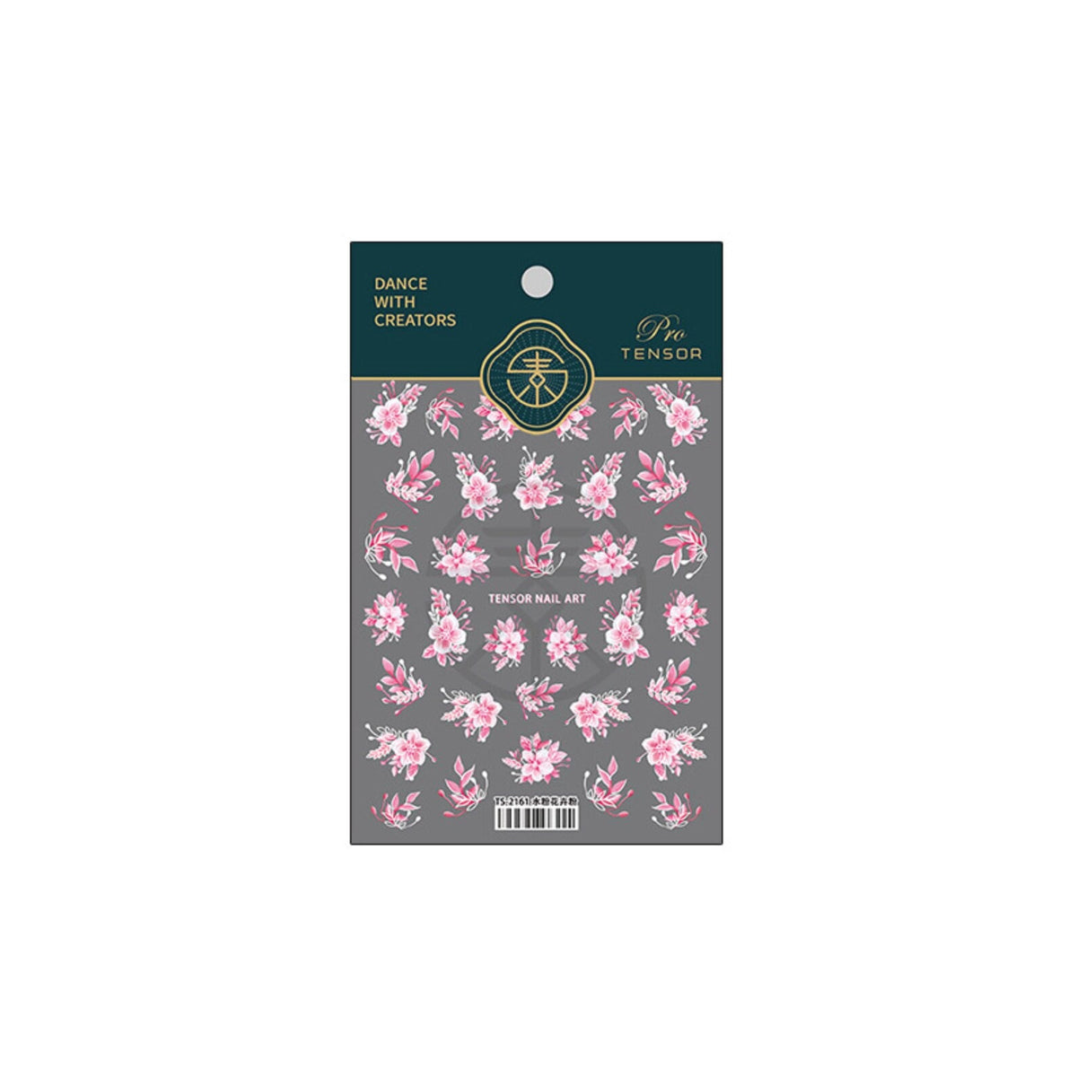 Cute Dreamy Pink Flower Nail Art Stickers (TS-2161, TS-2162)