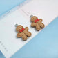 Cute Gingerbread Man Christmas Themed Charm (19.6mm x 19.8mm)