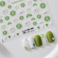 Cute Green Flower Power Nail Art Stickers (TS-2226, TS-2227)