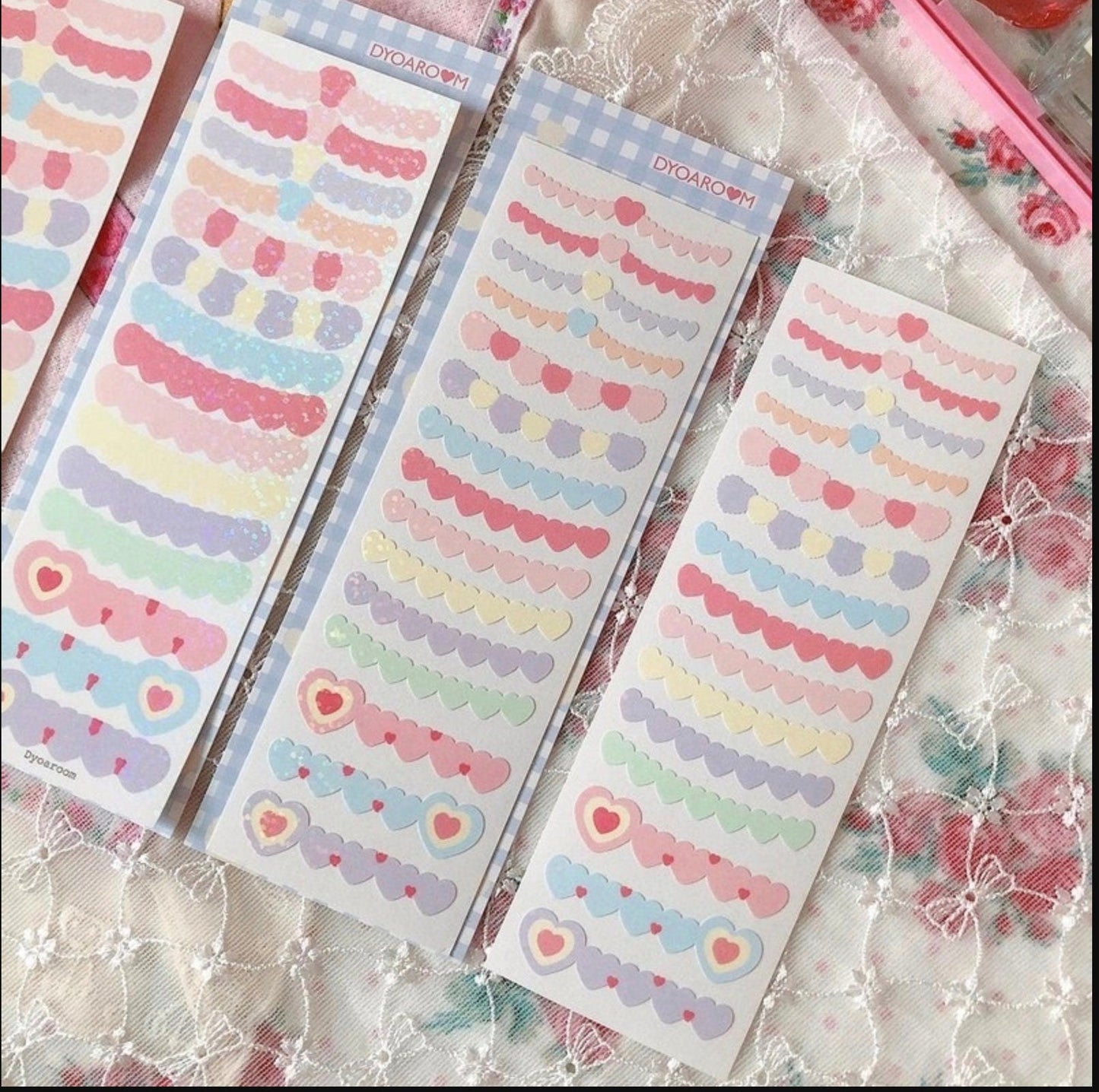 Cute Holographic Sticker Sheets, Crafts, Scrapbooking, Diary,Journal, DIY,