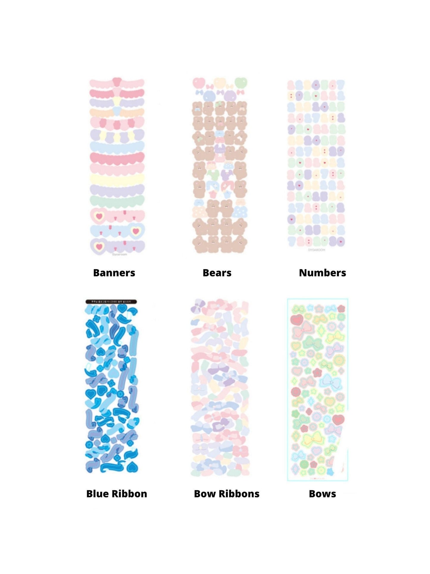 Cute Holographic Sticker Sheets, Crafts, Scrapbooking, Diary,Journal, DIY,