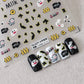 Cute Milk Cow Doodle, Animal Themed Nail Art Stickers (TS-2277, TS-2278)
