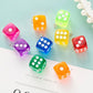 Cute Mixed Colorful Transparent Dice Charm with Eye Pin (14mm)