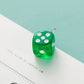 Cute Mixed Colorful Transparent Dice Charm with Eye Pin (14mm)