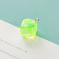 Cute Mixed Colorful Transparent Dice Charm with Eye Pin (14mm)