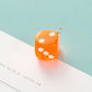 Cute Mixed Colorful Transparent Dice Charm with Eye Pin (14mm)