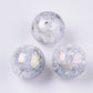 Chunky Ombre Cracked Acrylic Round Orb Half Drilled Beads (15MM)