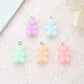 Cute Pale Pastel Gummy Bear Charm with Eye Pins (10mm x 16mm)