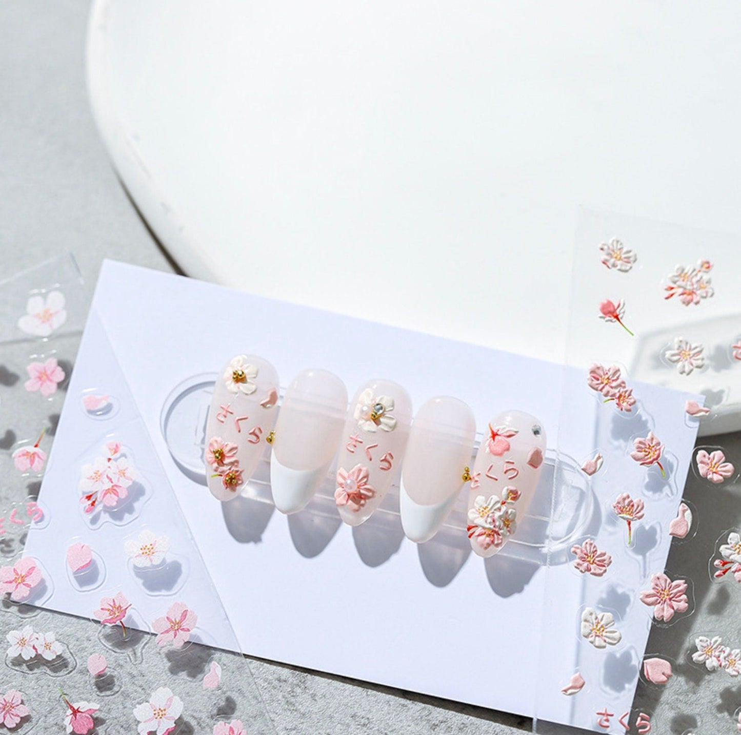 Cute Pink Flower Power, Flower Field Nail Art Stickers (TS-1352, TS-1353)