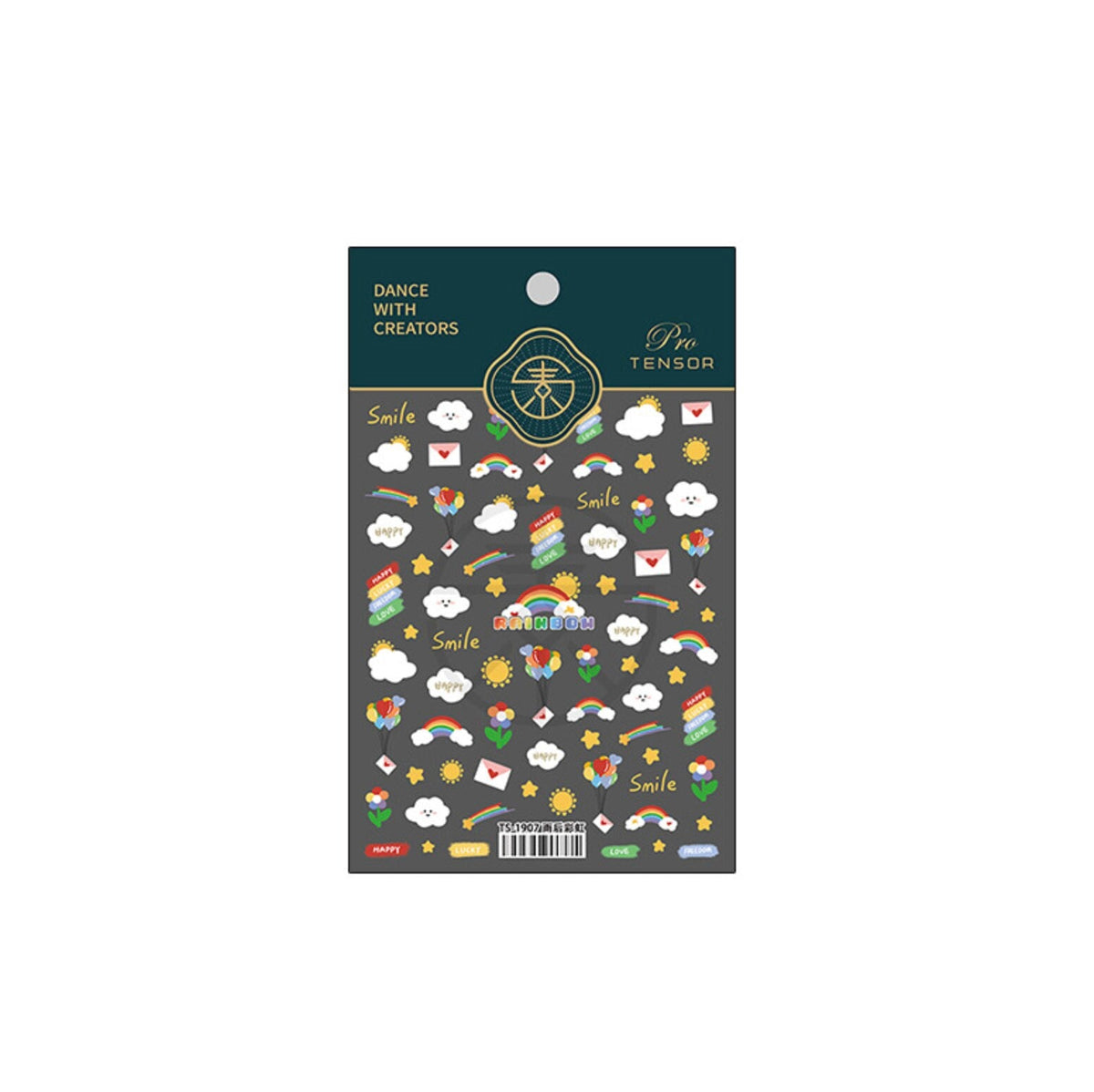 Cute Rainbow Mail, Rainbow Themed Nail Art Stickers (TS-1907,  TS-1908)