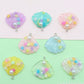 20MM Resin Seashells with Stars and Pearl, Ocean Themed Charms