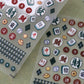 Cute Retro Mahjong Themed Nail Art Stickers (TS-2063, TS-2064)