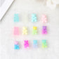 10MM x 16MM Solid Colored Pastel Gummy Bear Beads with Vertical Hole