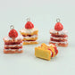 Cute Strawberry Dessert Cake Charms (26mm x 22mm)