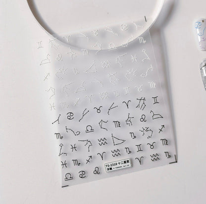 Cute Star Signs Astrology Nail Sticker(ts-2318,ts-2319,ts-2320,ts-2321)