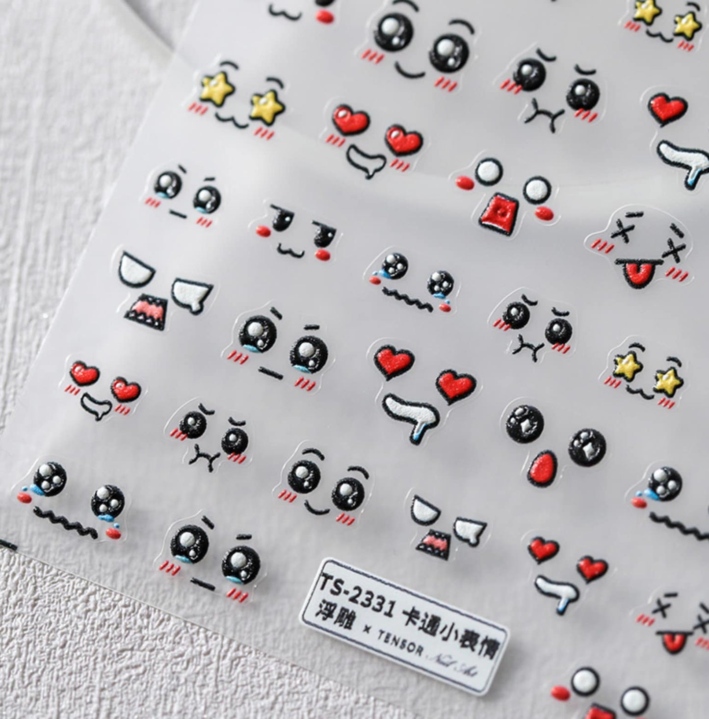 Cute Funny Facial Expressions Themed Nail Art Stickers (TS-2230, TS-2231)
