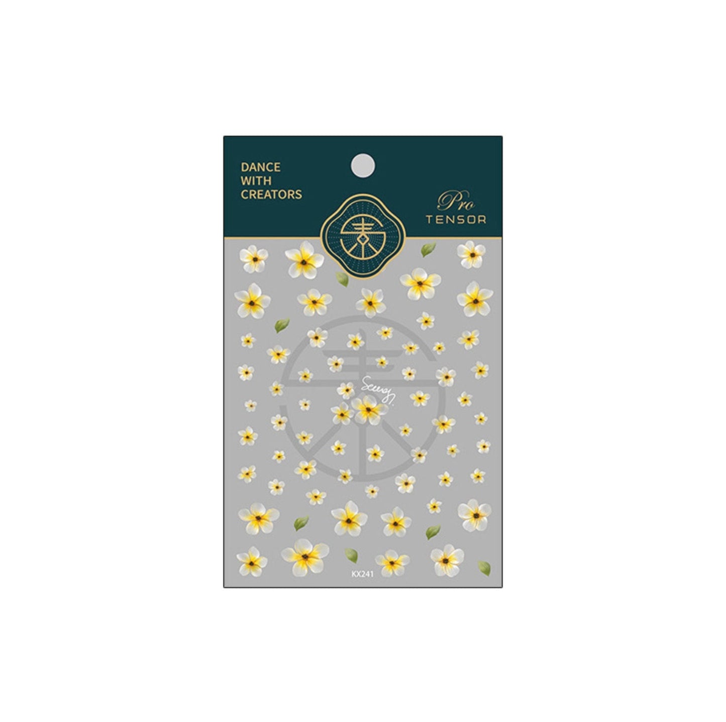 Cute White Flower Power, Flower Field Nail Art Stickers (KX241,KX242)