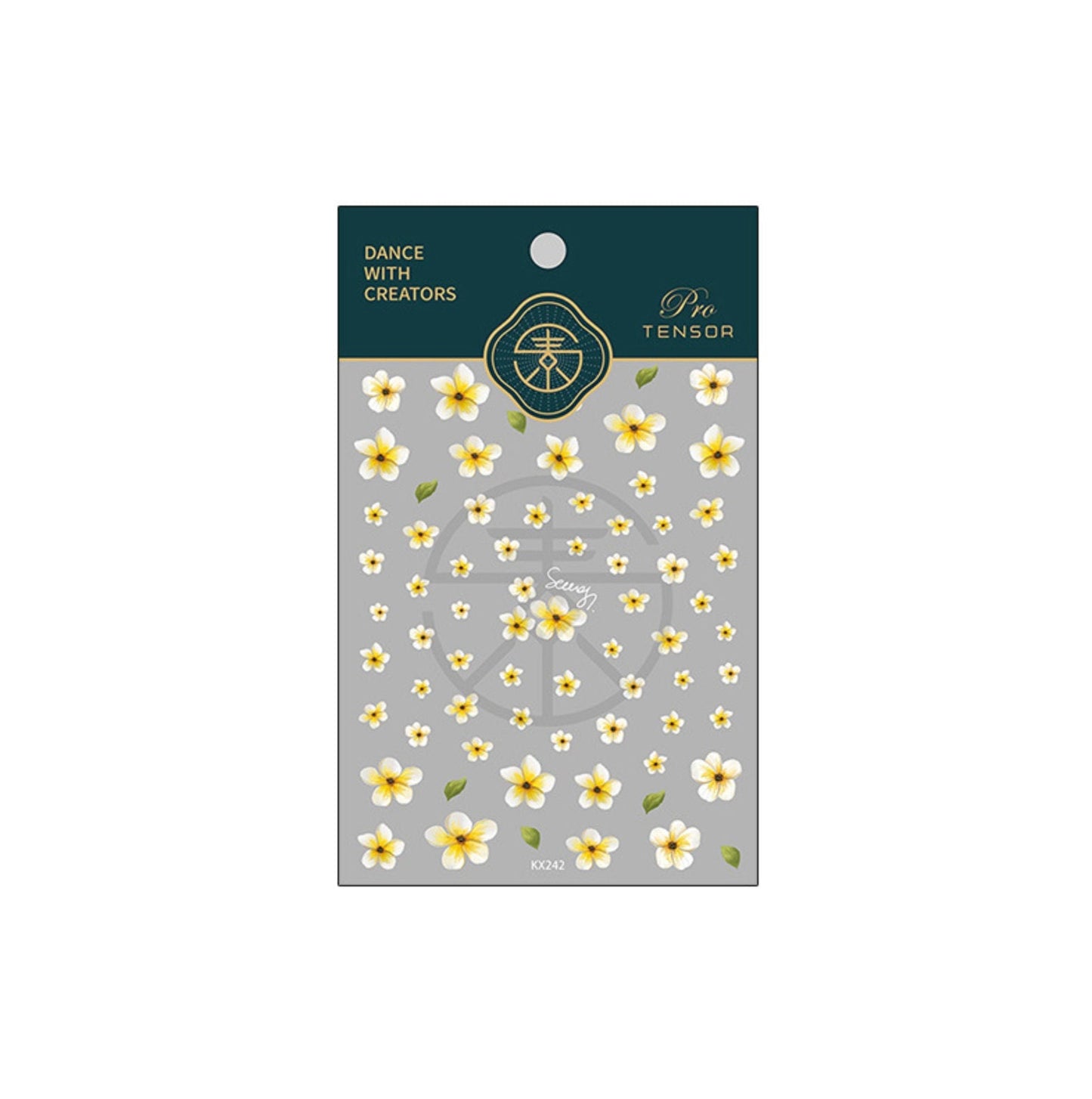 Cute White Flower Power, Flower Field Nail Art Stickers (KX241,KX242)