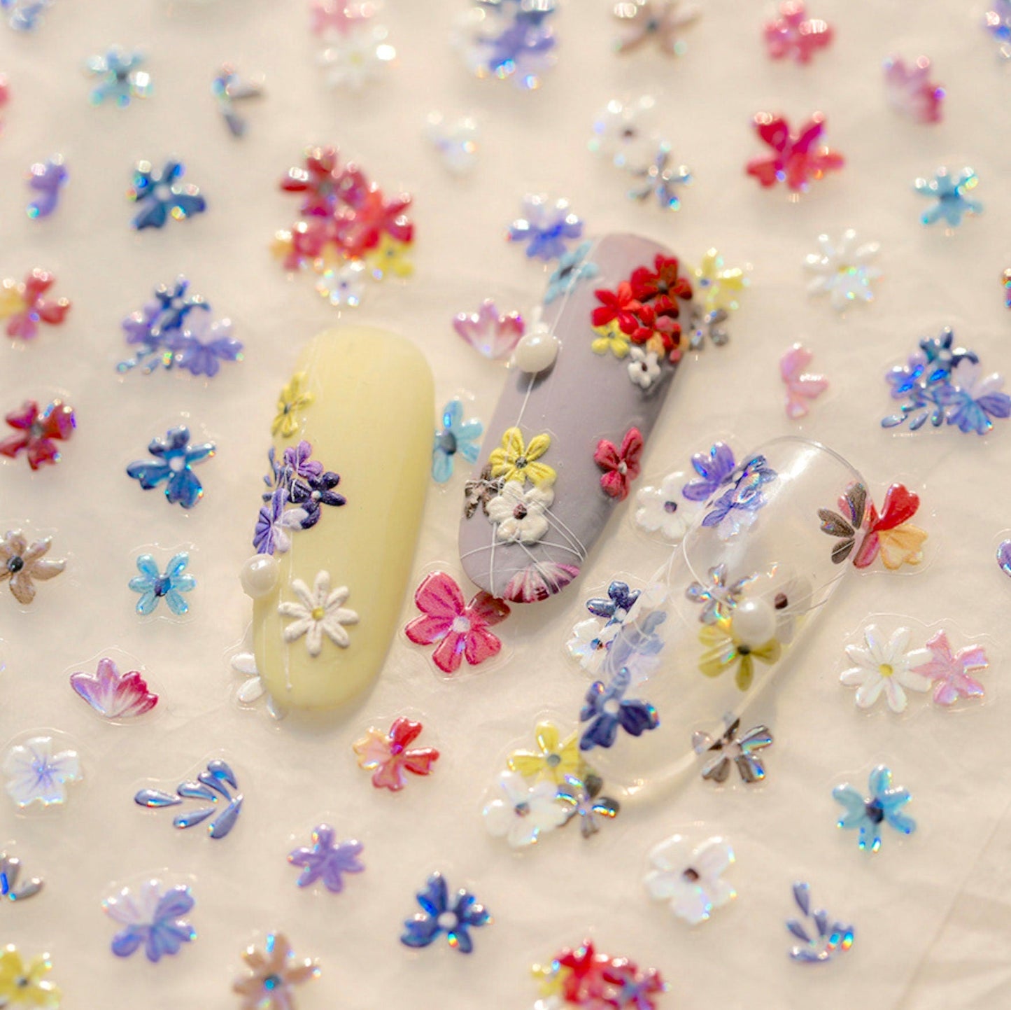 Cute Wildflower Patch Themed Nail Sticker (m348,m349,TS-3665,TS-3666)
