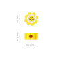 10MM Yellow Smiley Face Flower, Floral Themed Polymer Clay Beads