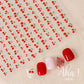 Dainty Red Cherry,  Fruit Themed 2D Nail Art Stickers (047)