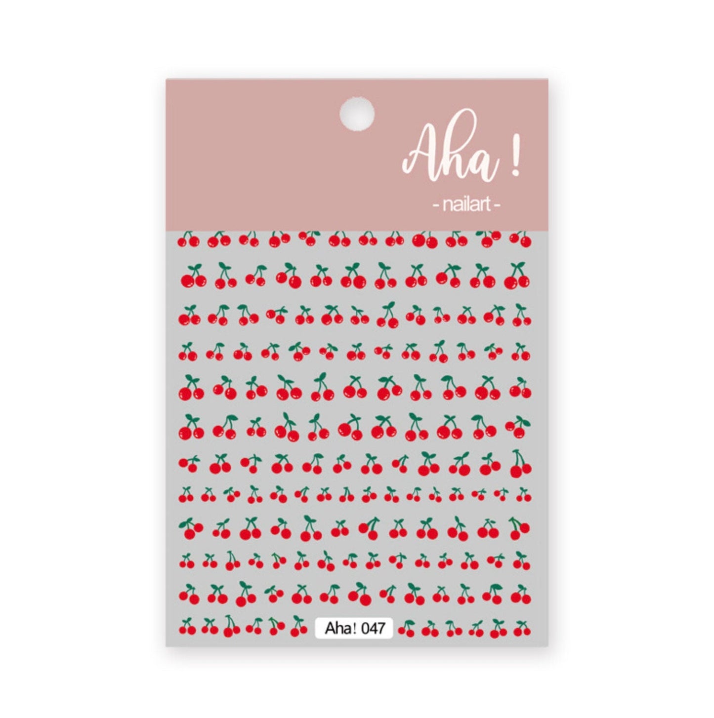 Dainty Red Cherry,  Fruit Themed 2D Nail Art Stickers (047)
