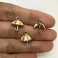 Enamel Half Umbrella Charms (10mm x 17mm)