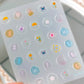 Flower Clear Wax Stamp, Flower Themed Nail Art Stickers (M-163)
