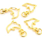 Gold Dolphin Flower Shaped Key Ring