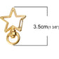 Gold Star Shaped Key Ring, Keychain