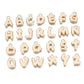 Light Bisque Metal Letter Charms Individual or Set