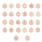 A-Z Individual Light Pink Color Oil Drop Metal Letters (12x14mm)
