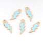 Lightning Bolt Enamel Zinc Alloy Charm (21mm x 7mm, Hole: 2mm)