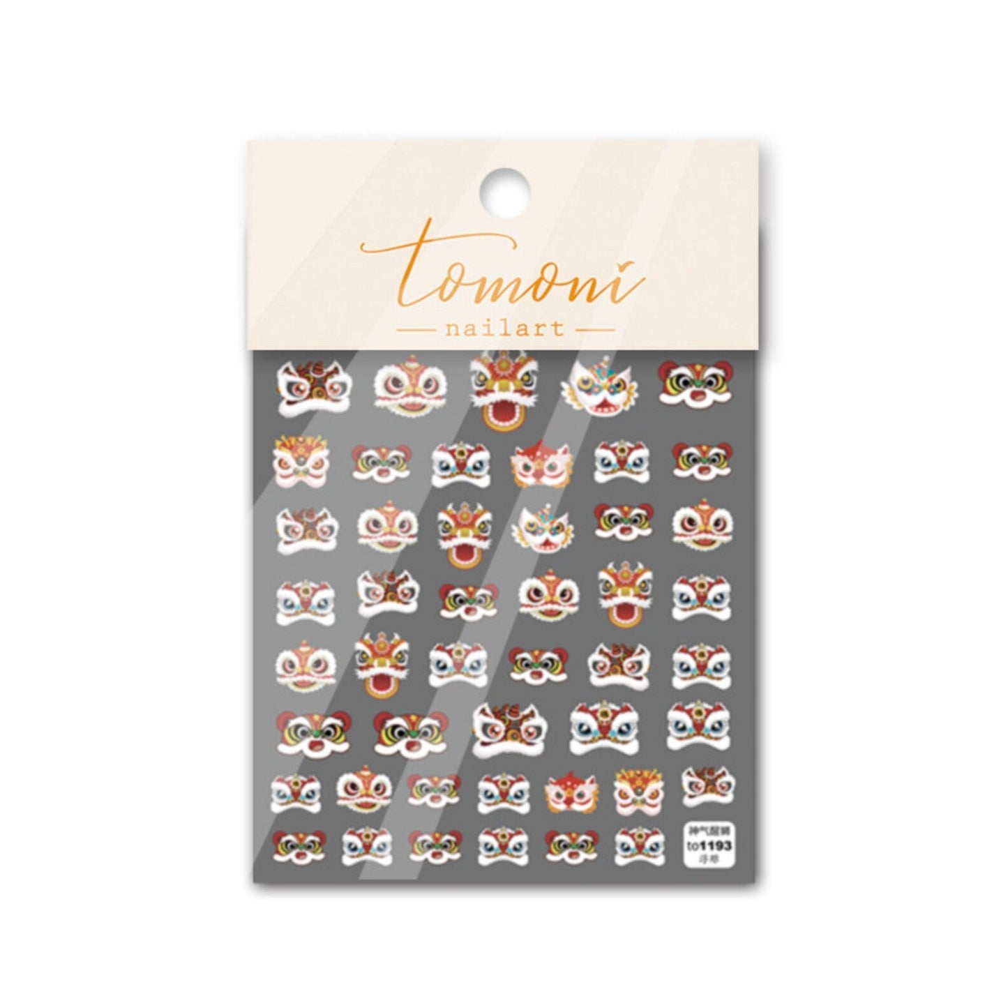 Lunar New Year Lion Dance Costume Nail Stickers (to1193/to1202)