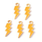 Lightning Bolt Enamel Zinc Alloy Charm (21mm x 7mm, Hole: 2mm)