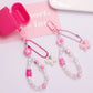 Macaron Colored Childhood Nostalgia Themed Keychain, Key ring