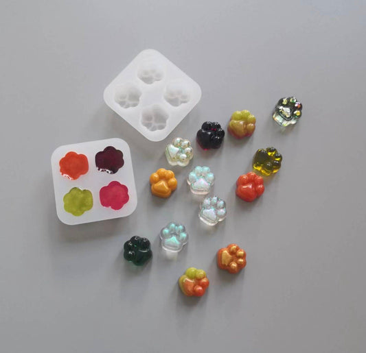 Medium Animal Paw Dog Cat Reusable Silicone Mold