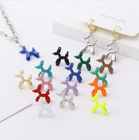 Metal Balloon Animal Dog Charm (23MM x 17MM)