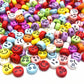 7MM Mixed Color Round Acrylic with Mixed Faces Beads (4mm x 7mm)