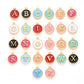 Mixed Color Oil Drop Metal letter Set (12mm x 14mm)