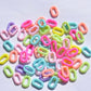 Neon Colored Acrylic Plastic Chain Links Pieces (14mm x 9mm)