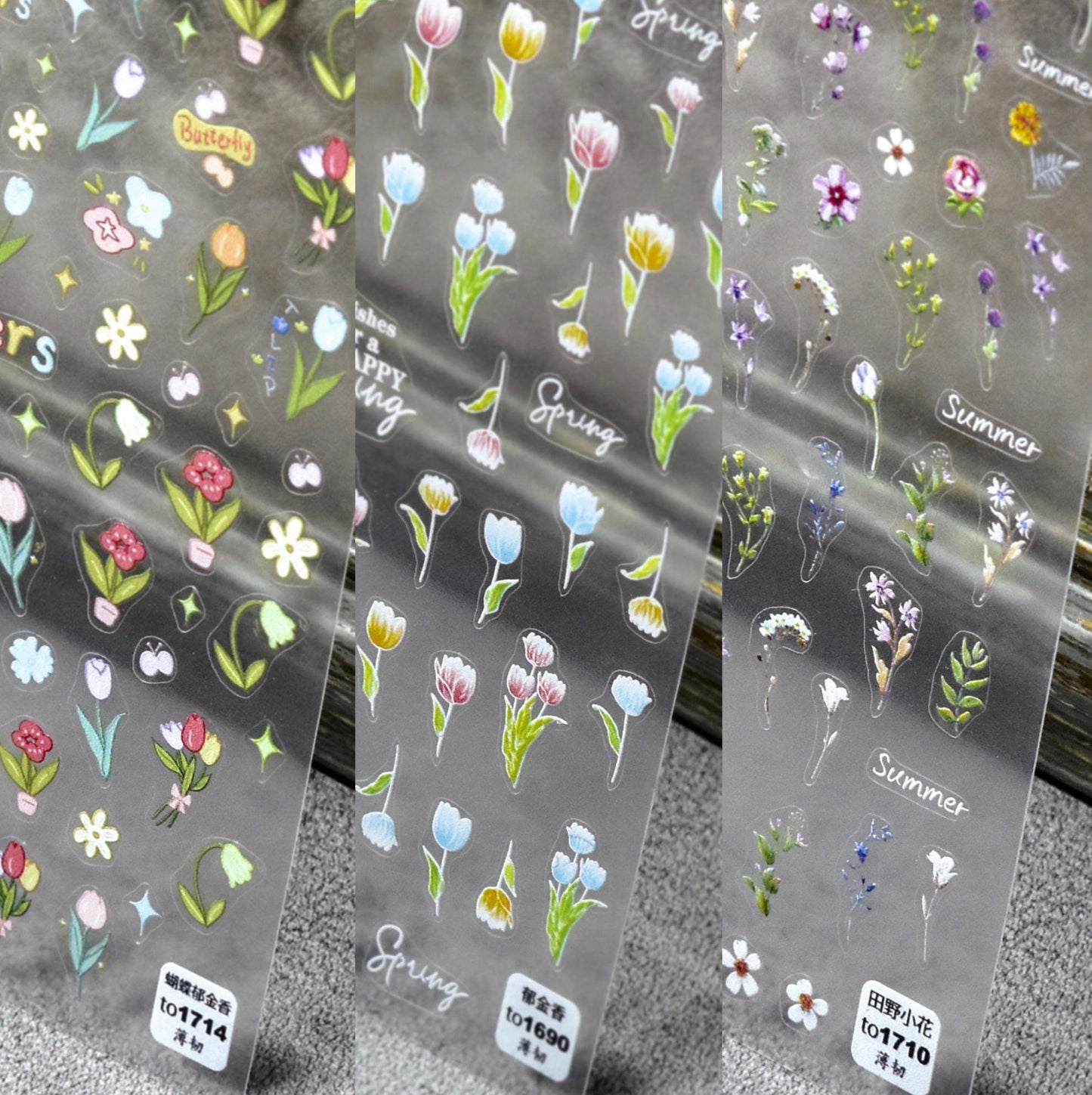 Natural Flower Nail Art Stickers  (to1714/to1690/to1710)