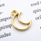 Open Back Bezel Moon Charm (15mm x 10mm)