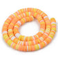 6MM Orange and Yellow Polymer Clay Heishi Bead Strands