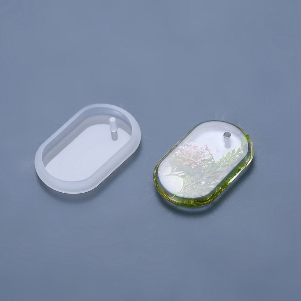 Oval Tag Charm Reusable Silicone Mold