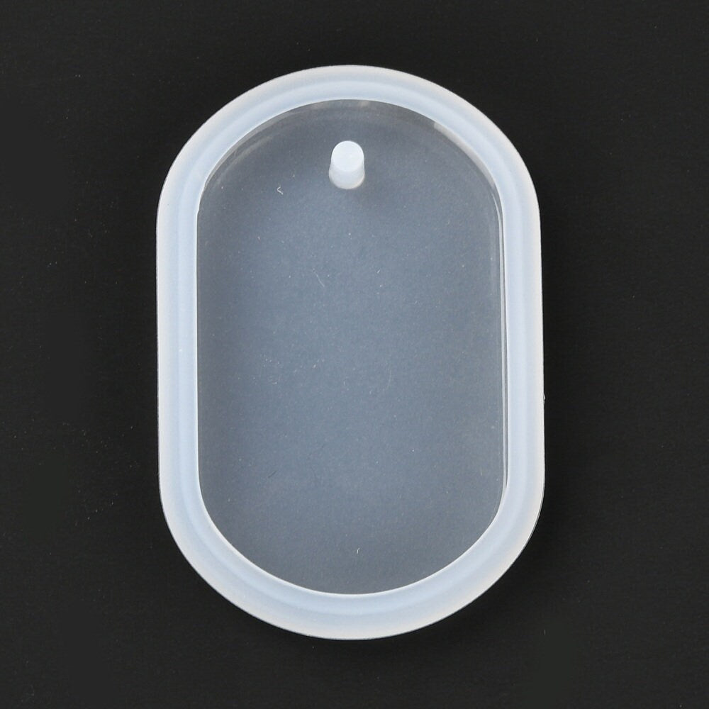 Oval Tag Charm Reusable Silicone Mold