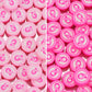 10MM Pink Cancer Ribbon Themed Polymer Clay Beads